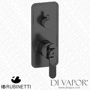 IB Rubinetti EB2312CS Bold Exposed Parts for Manual Wall Mixer with Three Ways Diverter Spare Parts