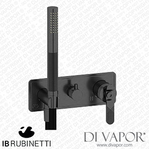 IB Rubinetti EB2313CS Bold Exposed Parts for Manual Wall Mixer with Two Ways Diverter and Shower Kit Spare Parts