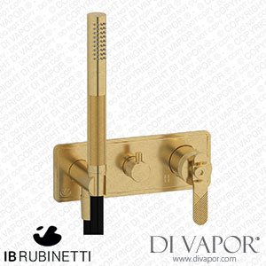 IB Rubinetti EB2313OS Bold Exposed Parts for Manual Wall Mixer with Two Ways Diverter and Shower Kit Spare Parts