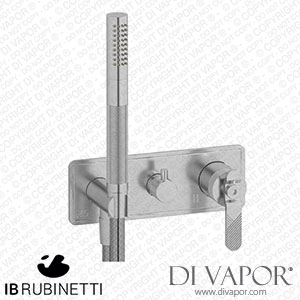 IB Rubinetti EB2313SS Bold Exposed Parts for Manual Wall Mixer with Two Ways Diverter and Shower Kit Spare Parts