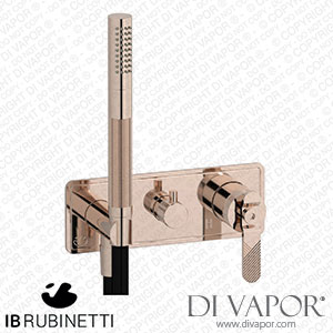 IB Rubinetti EB2314RS Bold Exposed Parts for Manual Wall Mixer with Three Ways Diverter and Shower Kit Spare Parts