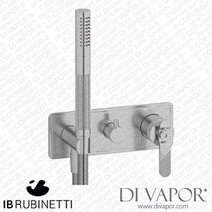 IB Rubinetti EB2314SS Bold Exposed Parts for Manual Wall Mixer with Three Ways Diverter and Shower Kit Spare Parts