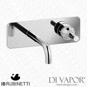 IB Rubinetti EBI206CC Batli? Wall Mounted Washbasin Mixer Complete with Drain Spare Parts