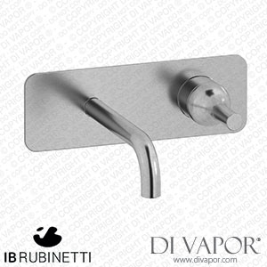 IB Rubinetti EBI206SS Batli? Wall Mounted Washbasin Mixer Complete with Drain Spare Parts