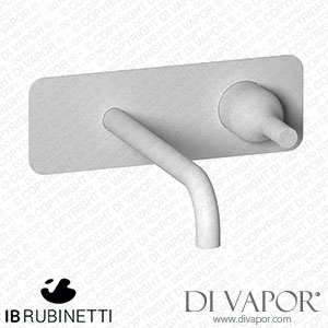 IB Rubinetti EBI207BO Batli? Wall Mounted Washbasin Mixer with Long Spout Complete with Drain Spare Parts