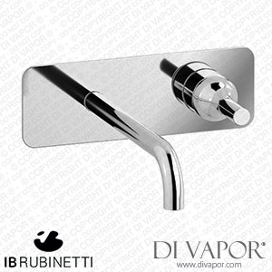 IB Rubinetti EBI207CC Batli? Wall Mounted Washbasin Mixer with Long Spout Complete with Drain Spare Parts