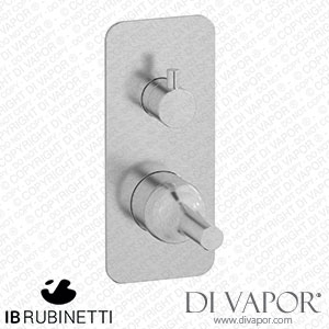 IB Rubinetti EBI310SS Batli? Exposed Parts for Manual Wall Mixer with Two Ways Diverter Spare Parts