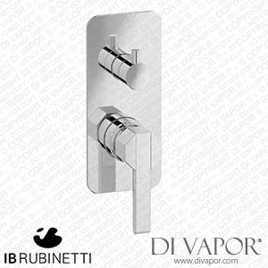 IB Rubinetti EBL312CC Belmondo + Belmondo Elle Exposed Parts for Manual Wall Mixer with Three Ways Diverter Spare Parts