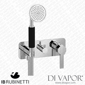 IB Rubinetti EBL314CC Belmondo + Belmondo Elle Exposed Parts for Manual Wall Mixer with Three Ways Diverter and Shower Kit Spare Parts
