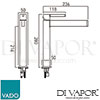 VADO EDI 100ESB CP Mixer Spare Parts Diagram