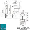 VADO EDI 100MSB CP Mixer Spare Parts Diagram