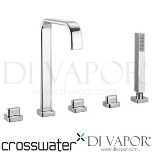 Crosswater EE450DC Edge 5 Tap Hole Bath Shower Mixer with Kit Spare Parts