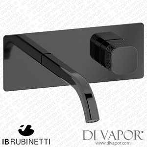 IB Rubinetti EEO206CF_2 Elio Exposed Parts for Wall Mounted Washbasin 60Degree Cut Spout and Coral Handle Complete with Drain Spare Parts