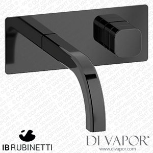 IB Rubinetti EEO206CF_3 Elio Exposed Parts for Wall Mounted Washbasin 90Degree Cut Spout and Plain Handle Complete with Drain Spare Parts