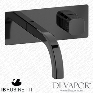 IB Rubinetti EEO206CF_4 Elio Exposed Parts for Wall Mounted Washbasin 90Degree Cut Spout and Coral Handle Complete with Drain Spare Parts