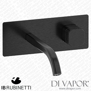 IB Rubinetti EEO206CS_2 Elio Exposed Parts for Wall Mounted Washbasin 60Degree Cut Spout and Coral Handle Complete with Drain Spare Parts