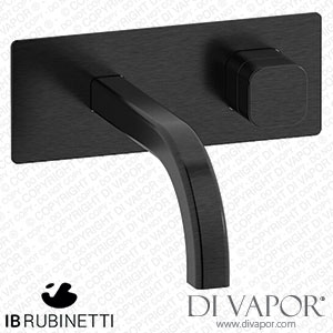 IB Rubinetti EEO206CS_3 Elio Exposed Parts for Wall Mounted Washbasin 90Degree Cut Spout and Plain Handle Complete with Drain Spare Parts
