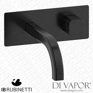 IB Rubinetti EEO206CS_4 Elio Exposed Parts for Wall Mounted Washbasin 90Degree Cut Spout and Coral Handle Complete with Drain Spare Parts