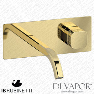 IB Rubinetti EEO206II_2 Elio Exposed Parts for Wall Mounted Washbasin 60Degree Cut Spout and Coral Handle Complete with Drain Spare Parts