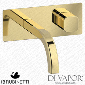 IB Rubinetti EEO206II_3 Elio Exposed Parts for Wall Mounted Washbasin 90Degree Cut Spout and Plain Handle Complete with Drain Spare Parts