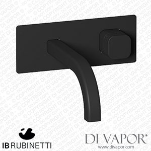 IB Rubinetti EEO206NP_4 Elio Exposed Parts for Wall Mounted Washbasin 90Degree Cut Spout and Coral Handle Complete with Drain Spare Parts