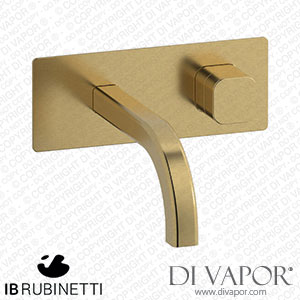 IB Rubinetti EEO206OS_3 Elio Exposed Parts for Wall Mounted Washbasin 90Degree Cut Spout and Plain Handle Complete with Drain Spare Parts