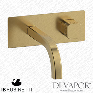 IB Rubinetti EEO206OS_4 Elio Exposed Parts for Wall Mounted Washbasin 90Degree Cut Spout and Coral Handle Complete with Drain Spare Parts