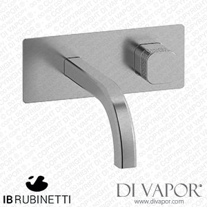 IB Rubinetti EEO206SS_4 Elio Exposed Parts for Wall Mounted Washbasin 90Degree Cut Spout and Coral Handle Complete with Drain Spare Parts