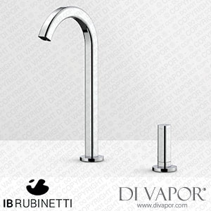 IB Rubinetti EEO226II_1 Elio Exposed Parts for Wall Mounted Bath Filler 60Degree Cut Spout and Plain Handles Spare Parts