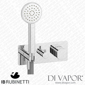IB Rubinetti EEO313CC_1 Elio Exposed Parts for Two Way Shower Mixer with Plain Handle Complete with Shower Kit Hydroprogressive Cartridge Spare Parts