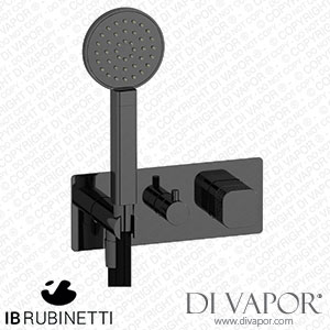 IB Rubinetti EEO313CF_2 Elio Exposed Parts for Two Way Shower Mixer with Coral Handle Complete with Shower Kit Hydroprogressive Cartridge Spare Parts