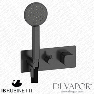 IB Rubinetti EEO313CS_1 Elio Exposed Parts for Two Way Shower Mixer with Plain Handle Complete with Shower Kit Hydroprogressive Cartridge Spare Parts