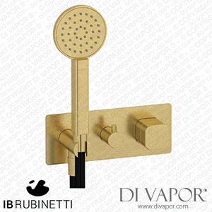 IB Rubinetti EEO313ON_1 Elio Exposed Parts for Two Way Shower Mixer with Plain Handle Complete with Shower Kit Hydroprogressive Cartridge Spare Parts