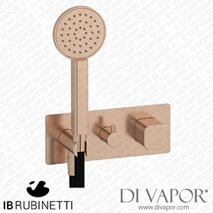IB Rubinetti EEO313SR_1 Elio Exposed Parts for Two Way Shower Mixer with Plain Handle Complete with Shower Kit Hydroprogressive Cartridge Spare Parts