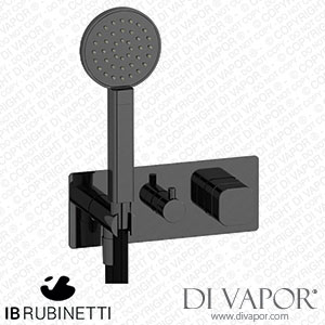 IB Rubinetti EEO314CF_1 Elio Exposed Parts for Three Way Shower Mixer with Plain Handle Complete with Shower Kit Hydroprogressive Cartridge Spare Parts