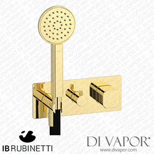 IB Rubinetti EEO314II_1 Elio Exposed Parts for Three Way Shower Mixer with Plain Handle Complete with Shower Kit Hydroprogressive Cartridge Spare Parts