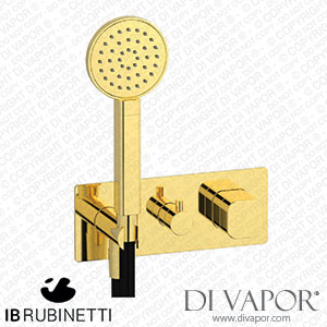 IB Rubinetti EEO314OO_1 Elio Exposed Parts for Three Way Shower Mixer with Plain Handle Complete with Shower Kit Hydroprogressive Cartridge Spare Parts
