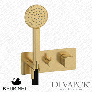 IB Rubinetti EEO314OS_2 Elio Exposed Parts for Three Way Shower Mixer with Coral Handle Complete with Shower Kit Hydroprogressive Cartridge Spare Parts
