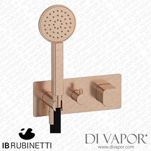 IB Rubinetti EEO314SR_1 Elio Exposed Parts for Three Way Shower Mixer with Plain Handle Complete with Shower Kit Hydroprogressive Cartridge Spare Parts