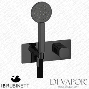 IB Rubinetti EEO716CF_2 Elio Wall Mounted Bath Filler without Spout with Shower Kit Coral Lever Spare Parts