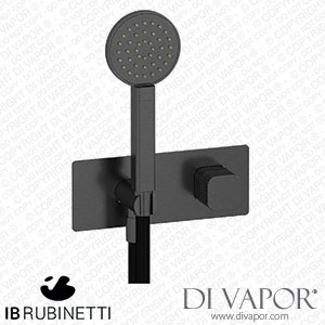 IB Rubinetti EEO716CS_2 Elio Wall Mounted Bath Filler without Spout with Shower Kit Coral Lever Spare Parts