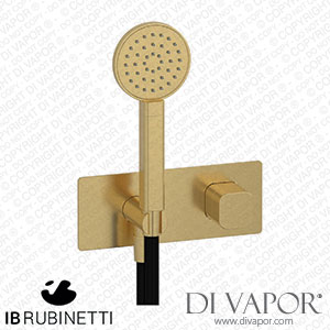 IB Rubinetti EEO716OS_1 Elio Wall Mounted Bath Filler without Spout with Shower Kit Plain Lever Spare Parts