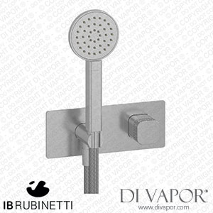IB Rubinetti EEO716SS_2 Elio Wall Mounted Bath Filler without Spout with Shower Kit Coral Lever Spare Parts