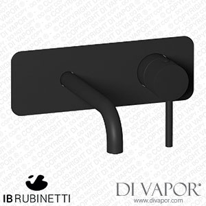 IB Rubinetti EID206NP Industria Wall Mounted Washbasin Mixer Complete with Drain Spare Parts