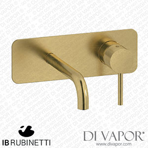 IB Rubinetti EID206ON Industria Wall Mounted Washbasin Mixer Complete with Drain Spare Parts