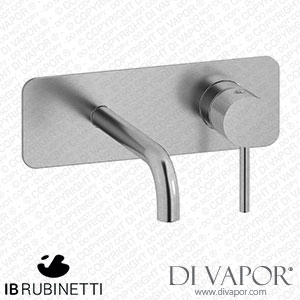 IB Rubinetti EID206SS Industria Wall Mounted Washbasin Mixer Complete with Drain Spare Parts