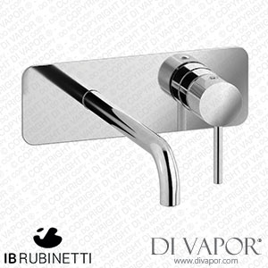IB Rubinetti EID207CC Industria Wall Mounted Washbasin Mixer with Long Spout Complete with Drain Spare Parts