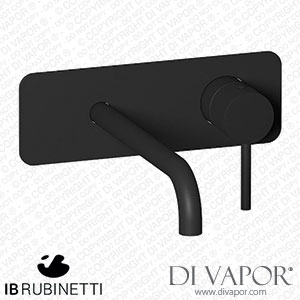 IB Rubinetti EID207NP Industria Wall Mounted Washbasin Mixer with Long Spout Complete with Drain Spare Parts