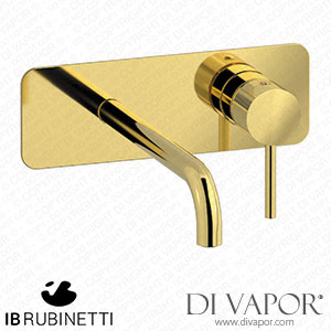 IB Rubinetti EID207OO Industria Wall Mounted Washbasin Mixer with Long Spout Complete with Drain Spare Parts