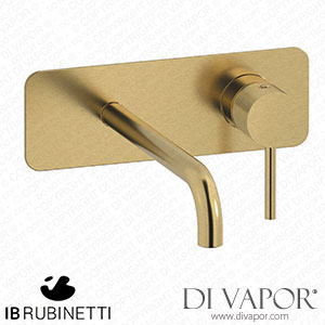 IB Rubinetti EID207OS Industria Wall Mounted Washbasin Mixer with Long Spout Complete with Drain Spare Parts
